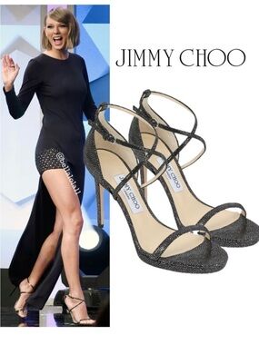 AUTHENTIC JIMMY CHOO x TAYLOR SWIFT BLACK HEELS